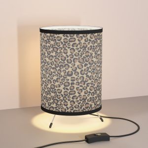 Tan Leopard Tripod Lamp – USCA plug
