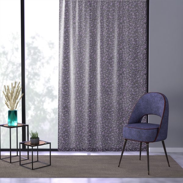 Purple Leopard Sheer Window Curtain