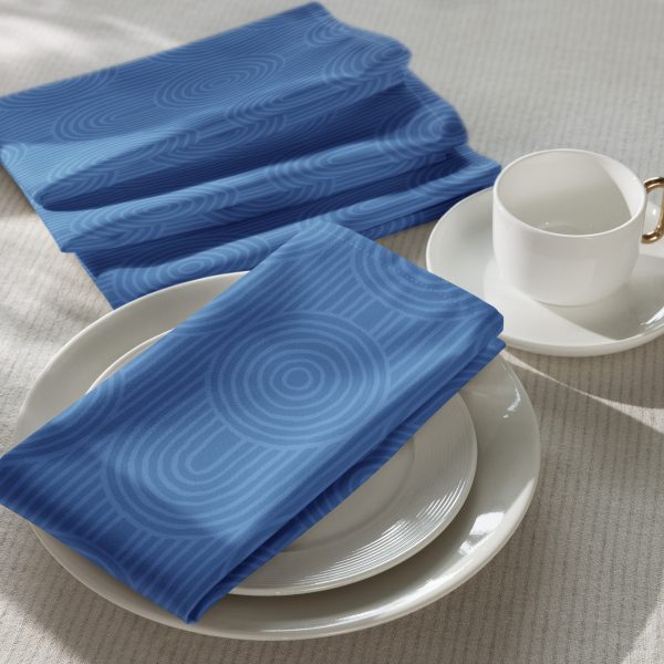 Blueberry Zen Garden Circles Cloth Napkin Set
