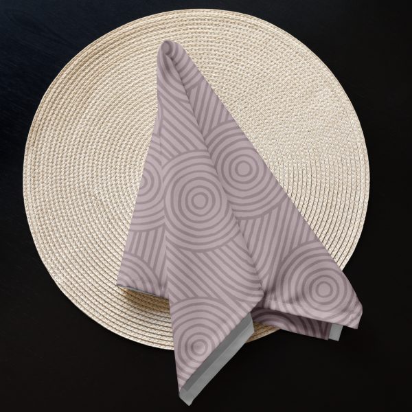 Lilac Zen Garden Circles Cloth Napkin Set