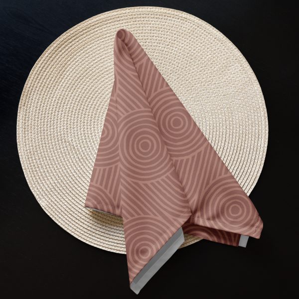 Blush Zen Garden Circles Cloth Napkin Set