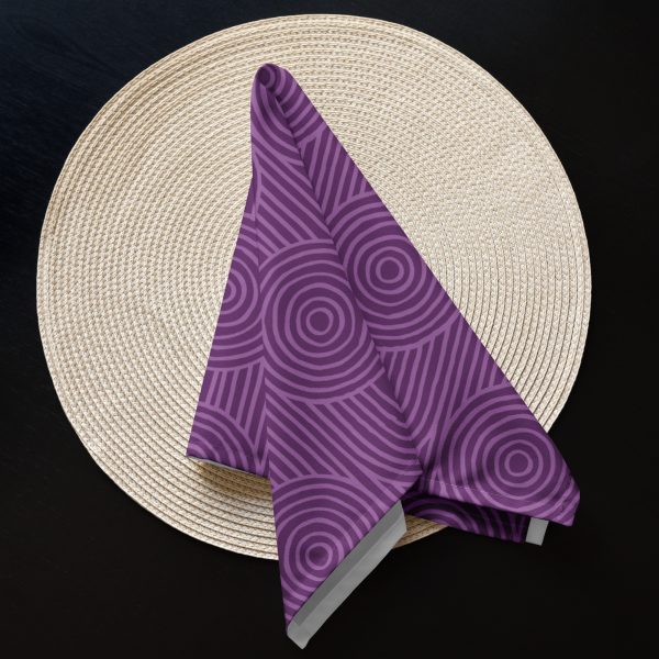 Grape Zen Garden Circles Cloth Napkin Set
