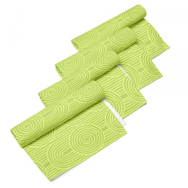 Lime Zen Garden Circles Cloth Napkin Set
