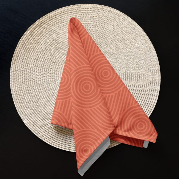Persimmon Zen Garden Circles Cloth Napkin Set