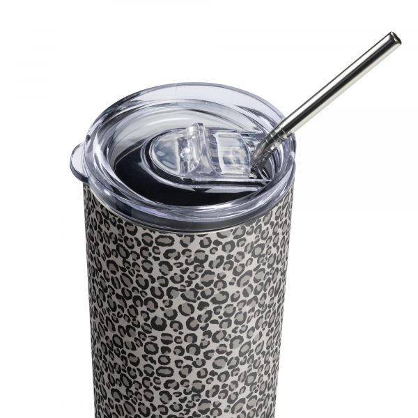 Snow Leopard Stainless Steel Tumbler