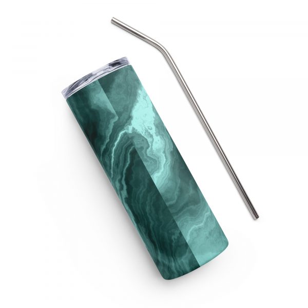Teal Marble Stainless Steel Tumbler