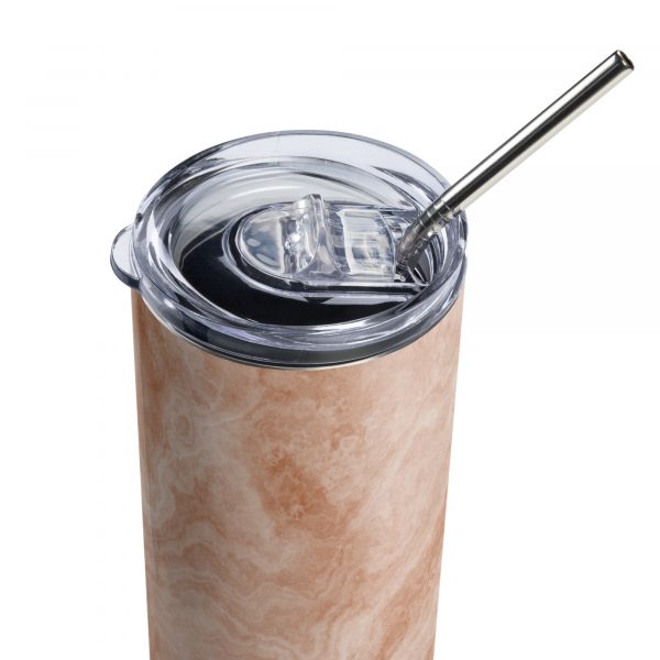 Peach Marble Stainless Steel Tumbler