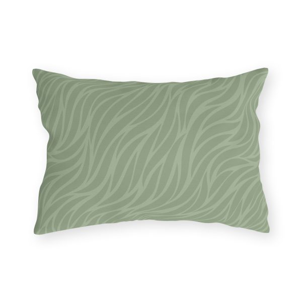 Watercress Waves Outdoor Pillow