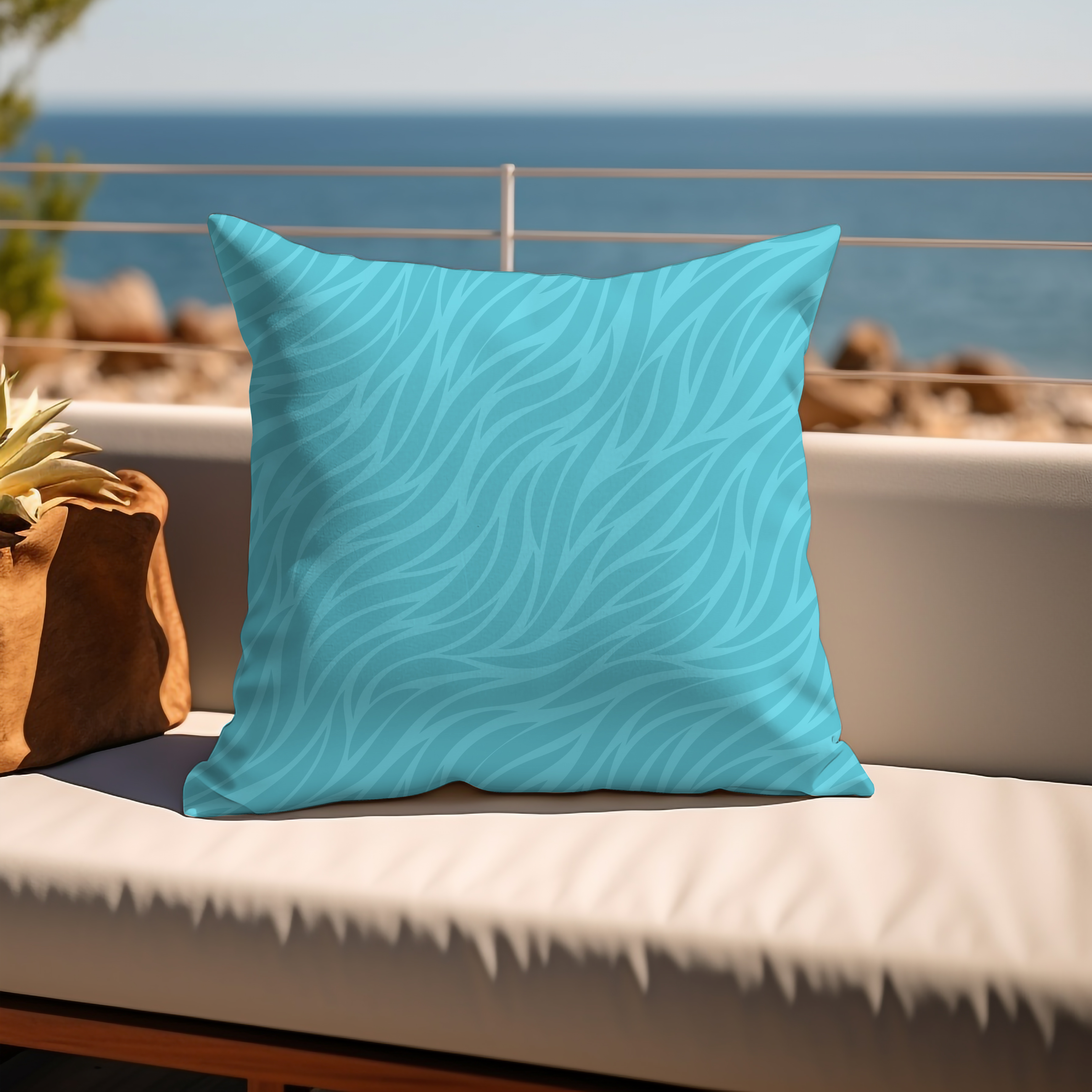 Capri Blue Waves Outdoor Pillow
