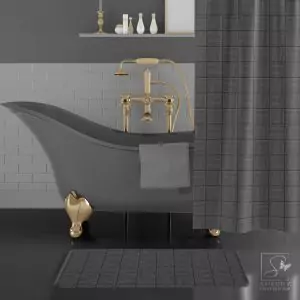 Gray Lines Bath Mat