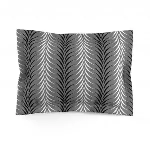Gray Chevron Stripes Microfiber Pillow Sham