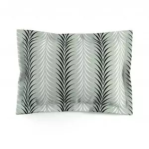 Green Chevron Stripes Microfiber Pillow Sham