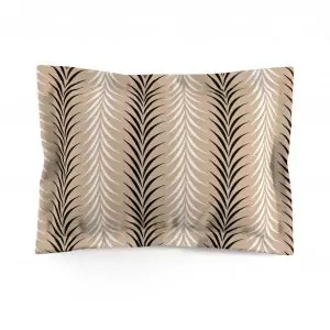 Beige Chevron Stripes Microfiber Pillow Sham