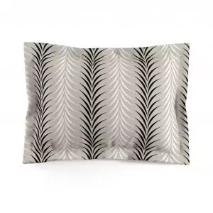 Ivory Chevron Stripes Microfiber Pillow Sham