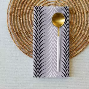 Lilac Chevron Stripes Cloth Napkin 4 Piece Set