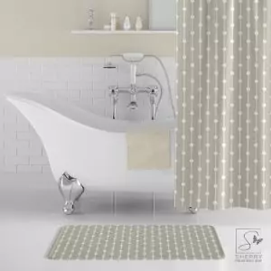 Sea Salt Dot Stripes Bath Mat